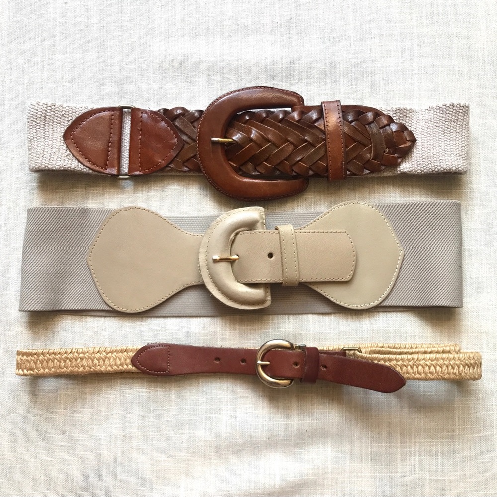 Vintage belt lot of 3